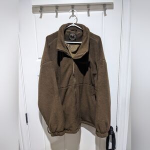 Stormtech Fleece Jacket XL Brown Full Zip Cozy Outdoor Pullover Warm EUC